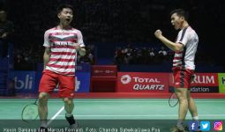 Ajaib! Lihat Backhand Kevin Sanjaya saat Lawan Ahsan/Hendra - JPNN.com