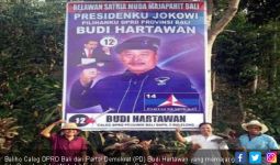 Caleg Partai Pak SBY Pajang Baliho Bergambar Presiden Jokowi - JPNN.com