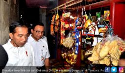 Didampingi Anies, Jokowi Blusukan ke Tambora - JPNN.com