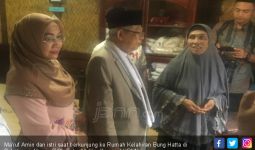 Hujan Tak Surutkan Keinginan Ma'ruf Amin Kunjungi Rumah Kelahiran Bung Hatta - JPNN.com