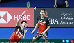 Kalahkan Fajar / Rian, Minions Jumpa Kamura / Sonoda di Semifinal Singapore Open 2019 - JPNN.com