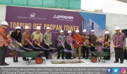 Propan Raya Resmikan Topping Off Propan Tower - JPNN.com
