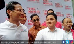 Sandiaga Uno dan Erick Thohir Akhirnya Bertatap Muka Setelah Pilpres 2019 - JPNN.com