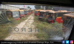 Ditreskrimsus Polda Metro Jaya Mengecek 'Kuburan' Bangkai Bus Transjakarta di Bogor - JPNN.com