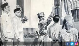 Lukisan Unik, Saat Jokowi-Ma'ruf Gantikan Posisi Soekarno-Hatta - JPNN.com