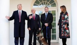 Trump Pamerkan Anjing yang Berjasa Dalam Pengejaran Bos ISIS - JPNN.com