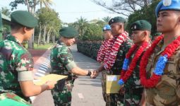 Batalion Infanteri Raider 100/PS Sambut Anggota Satgas Kontingen Garuda - JPNN.com