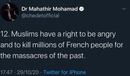 Sebut Muslim Berhak Membunuh Orang Prancis, Mahathir Mohamad Tidak Merasa Bersalah - JPNN.com