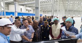 Kepala Kanwil Bea Cukai Sumatera Utara Sugeng Apriyanto turut hadir dalam peresmian perluasan kawasan industri PT Alliance Consumer Products Indonesia di Kawasan Ekonomi Khusus (KEK) Sei Mangkei pada Kamis (9/1). Foto: Dokumentasi Humas Bea Cukai - JPNN.com