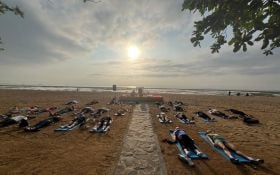 The Meru Promosi Gaya Hidup Sehat, Gelar Wellness Activity di Pantai Sanur - JPNN.com Bali