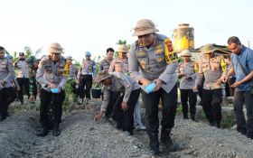 Polisi di Bali Turun Gunung Dukung Program Prabowo, Gencar Tanam Hortikultura - JPNN.com Bali