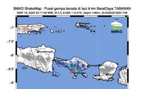 Gempa 4,3 SR Mengguncang Tabanan Bali, Bumi Sekian Detik Bergetar - JPNN.com Bali