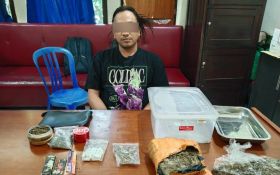 Polisi Denpasar Ciduk Pria Surabaya di Badung Bali, BB 1 Kg Ganja Jadi Bukti - JPNN.com Bali