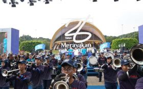 Nawala Marching Band PosIND Meriahkan Perayaan HUT ke-26 Kementerian BUMN - JPNN.com Jabar