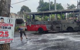 Kondisi Terkini Bus Trans Semarang Ludes Terbakar di Jalan Manyaran-Gunungpati - JPNN.com Jateng