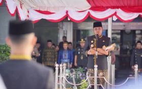Gubernur Rudy Mas'ud Pimpin Upacara Hardiknas di Samarinda, Bacakan Amanat Menteri Mu'ti - JPNN.com Kaltim