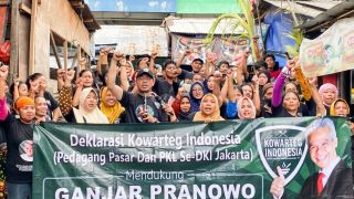 Komunitas Warteg, PKL, & Pedagang Pasar Kramat Jati Sepakat Dukung Ganjar di Pilpres 2024 - JPNN.com