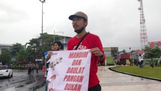 Aksi Hari Tani di Banjarbaru: Pemerintah Diminta Serius Lindungi Lahan Pertanian - JPNN.com Kalsel