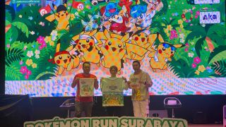 Aneka Karakter Pokemon Siap Ajak Masyarakat Kota Surabaya Fun Run - JPNN.com Jatim