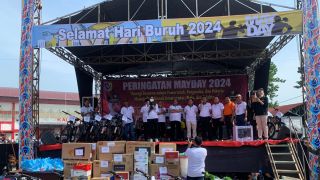 May Day di Demak Berlangsung Meriah, 4.000 Buruh Ikuti Jalan Sehat - JPNN.com Jateng