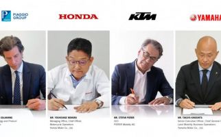 Piaggio, Honda, Yamaha, dan KTM Membangun Konsorsium Pertukaran Baterai Motor Listrik - JPNN.com