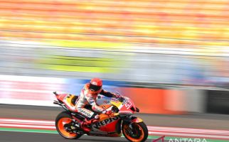 Marc Marquez Geram Seusai Tergelincir Dua Kali di Kualifikasi MotoGP 2022 Sirkuit Mandalika - JPNN.com
