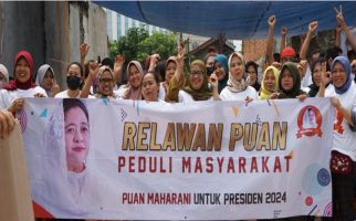 Sukarelawan Ajak Mak-Mak Senam Asyik dan Deklarasi Dukungan untuk Puan Maharani - JPNN.com