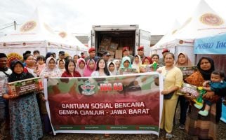 Para Istri BIN Serahkan Bantuan untuk Korban Gempa di Cianjur - JPNN.com