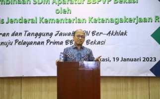 Sekjen Kemnaker Anwar Sanusi Tekankan ASN BBPVP Bekasi Memahami Core Value BerAKHLAK - JPNN.com