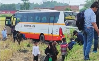 Bus Terperosok ke Sawah di Kabupaten Kediri, Begini Kronologinya - JPNN.com