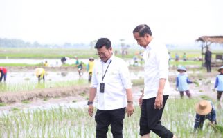 Presiden Jokowi didampingi Mentan Lakukan Percepatan Tanam Padi di Tuban, Lihat Tuh - JPNN.com