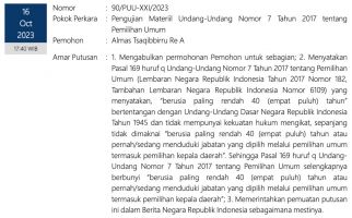 Simak di Sini Putusan MK yang Membuka Peluang Gibran jadi Capres, Ada yang Aneh? - JPNN.com