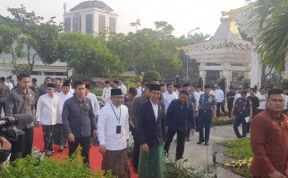 Apel Hari Santri 2023, Prabowo Iringi Jokowi, Puan Tiba Lebih Awal - JPNN.com