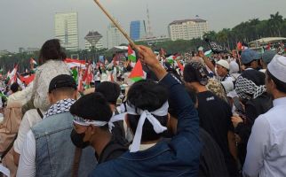 Hadiri Aksi Damai di Monas, Dubes Palestina Sampaikan Terima Kasih kepada Rakyat Indonesia - JPNN.com