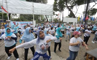 TKN Prabowo-Gibran Gelar Sabtu Biru Langit Ceria, Mak-Mak Senam hingga Joget Gemoy - JPNN.com