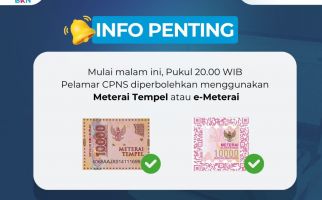 BKN: Pendaftaran CPNS 2024 Bisa Pakai Meterai Tempel Mulai Malam Ini - JPNN.com