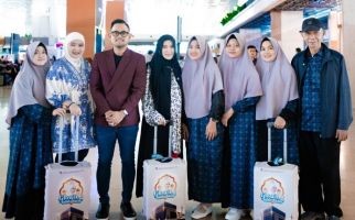 Mitra MS GLOW Beauty Terharu Diberangkatkan ke Tanah Suci - JPNN.com