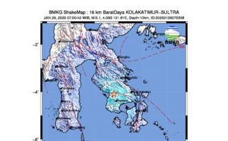 Gempa Bumi M 5,1 Terjadi di Kolaka Timur, tidak Berpotensi Tsunami - JPNN.com