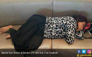 Menteri Susi Tertidur di Bandara JFK Jadi Viral - JPNN.com