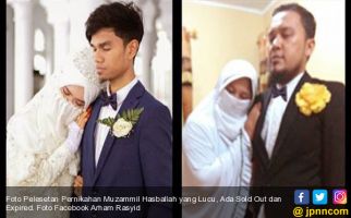 Foto Pelesetan Pernikahan Muzammil Hasballah yang Lucu, Ada Sold Out dan Expired - JPNN.com