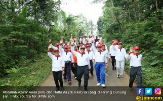 Menyejukkan, Bupati Anas Ajak Ketua MA Lari Pagi di Kaki Gunung Ijen - JPNN.com