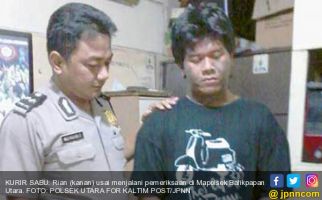 Wajah Penuh Tato, Rian Memelas di Depan Polisi - JPNN.com