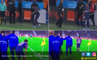 Neymar Dikawal Polisi saat Sepak Pojok Marseille vs PSG - JPNN.com