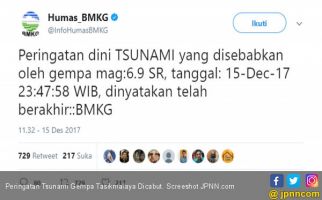 Peringatan Tsunami Gempa Tasikmalaya Dicabut - JPNN.com