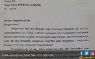 Kecewa pada Prabowo, Begini Bunyi Surat Yusran - JPNN.com
