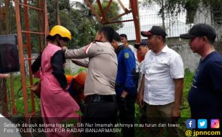 Mbak Siti Sudah di Ujung Tower, Setelah Dirayu, Hamdalah... - JPNN.com