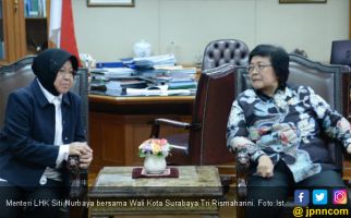 Datangi Menteri Siti, Bu Risma Curhat Soal KBS - JPNN.com