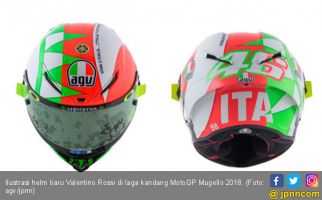 Helm Baru Valentino Rossi Spesial di Laga Kandang - JPNN.com