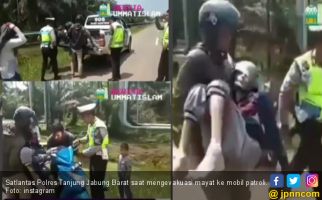 Viral, Polisi Setop Pemotor Bonceng 3, Ternyata Bawa Jenazah - JPNN.com