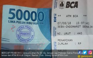 Duit Berstempel Prabowo Satria Piningit Muncul dari ATM BCA - JPNN.com
